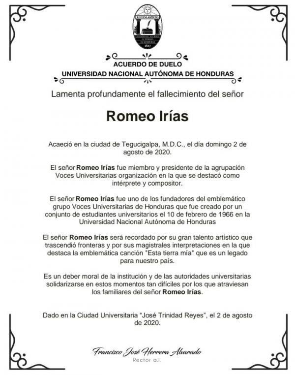 2 DE AGOSTO Romeo Irias