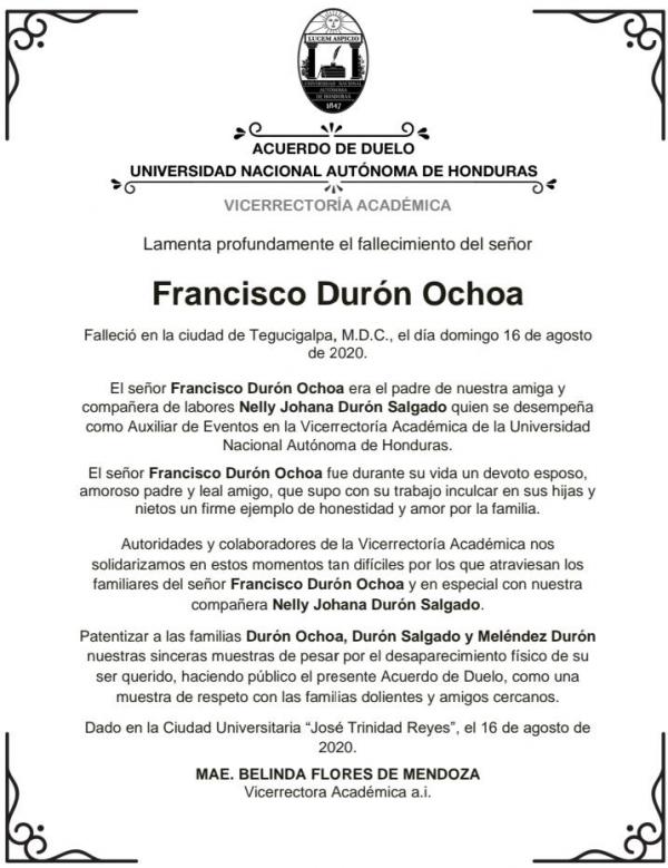 16 DE AGOSTO Francisco Duron Ochoa