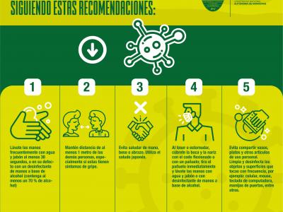 Recomendaciones para evitar contagio